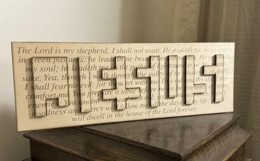 Custom Jesus Christian Scripture Wall Plaque