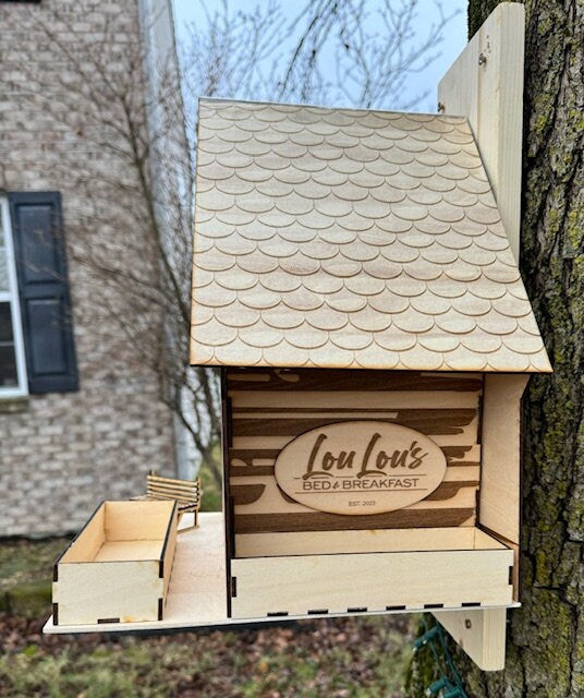 Custom Bird House & Feeder