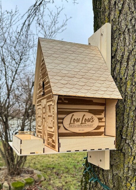 Custom Bird House & Feeder