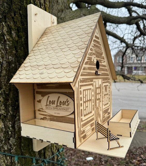 Custom Bird House & Feeder